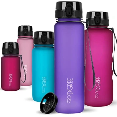 Image of 720DGREE Water Bottle 650ml “uberBottle“ softTouch +Sieve BPA Free Tritan, Leakproof, Reusable Drinking Sports for School, Fitness, Gym, Cycling, Travel, Office, Outdoor, Hiking