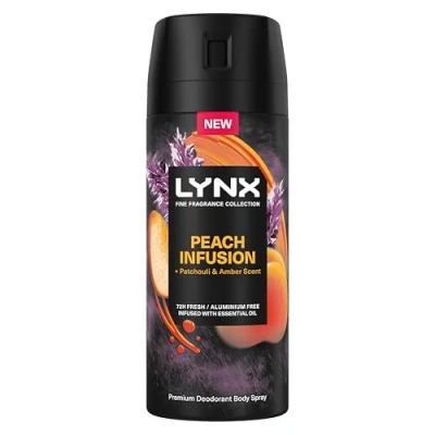 Image of Lynx Peach Infusion Anti Perspirant Aerosol Men&#039;s Deodorant Spray 150 ml