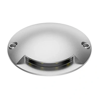 Image of ledscom.de LED Ground Light, Path Marker BUNDA for Outdoors, IP67, Aluminium, Round, 70mm Ø, Warm White, recessed Built in Surface Mounted Floor