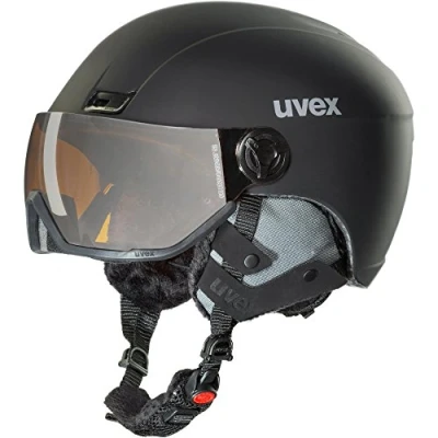 Image of uvex Hlmt 400 Visor Style Ski Helmet for Men and Women Individual Fit Black 58 61 cm