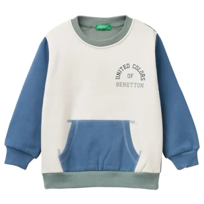 Image of United Colors of Benetton Kids &amp; Teen&#039;s Maglia G/C M/L 3eb5g10g0 Hooded Sweatshirt, Multicolour, 3 Years