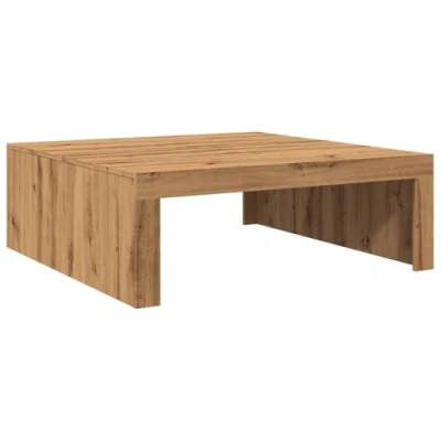 Image of vidaXL Coffee Table Hallway Side/End Table, Engineered Wood, Square, Modern Artisan Oak, 100x100x35 cm, Minimalist, Brown