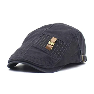 Image of Adantico Mens Coton Falt Cap for Spring (Beige) (Grey)