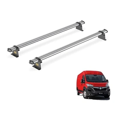 Image of Van Guard Trade Roof Rack for Vauxhall Movano (2010 2021) 2 Steel Bars UltiBar SB286