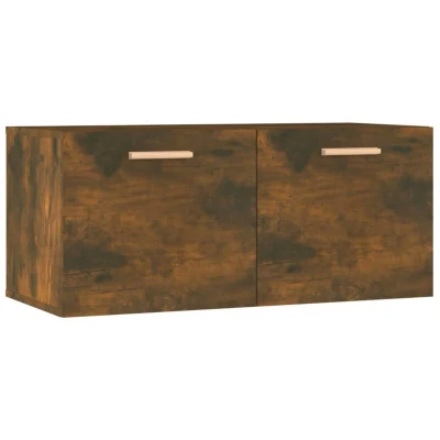 Image of vidaXL Wall Cabinet Smoked Oak 80x35x36.5 cm Engineered Wood