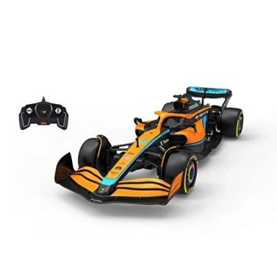 Image of McLaren F1 MCL36 RC car (1:18 Scale) 2022 Formula 1 remote control Drivers Lando Norris + Daniel Ricciardo Drive To Survive