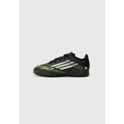 Image of adidas Performance F50 CLUB Unisex Astro turf trainers Core black/ironcoloured/lucid lemon for kids, Size: 4, black/iron/coloured/lucid