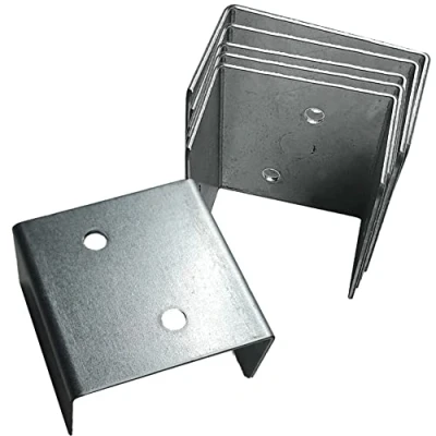Image of Fence Panel Clips Trellis U Clip Bracket for Timber Posts, Anti Rattling Secure or Refix Galvanised Fencing 35mm to 44mm Panels (20 Clips)