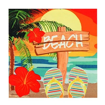 Image of Boland 52469 Hawaiian Beach Napkins Pack of 12