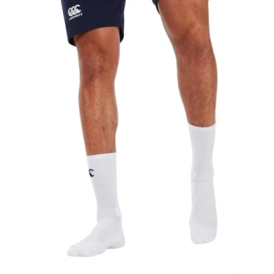 Image of Canterbury Men&#039;s Anti Slip Grip Socks Mid Calf Sock, Bright White, XS