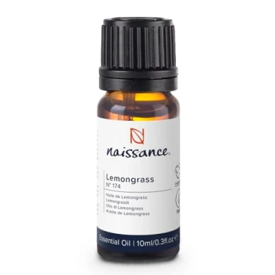 Image of Naissance Lemongrass (Flexuosus) Essential Oil (#174) 10ml Pure, Natural, Steam Distilled, Cruelty Free, Vegan &amp; Undiluted for Aromatherapy and Diffusers
