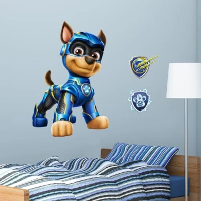 Image of PAW Patrol: The Mighty Movie Patrol Chase Wall Sticker (60cm Width x 40cm Height)