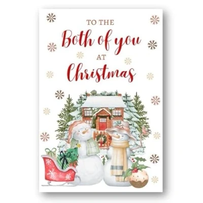 Image of Second Ave Both of You Christmas Snowmen Winter Xmas Holiday Festive Greetings Card