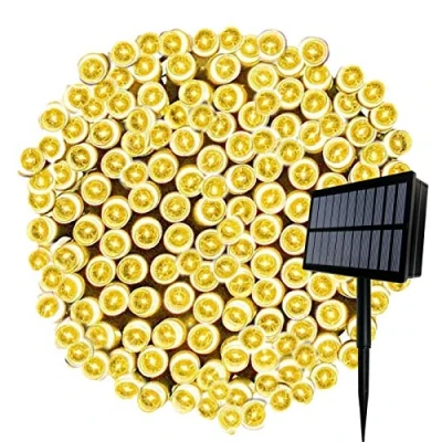 Image of FANSIR Solar String Lights, 164ft 500 LED Outdoor Powered Fairy Lights Waterproof 8 Modes Garden Decorative for Tree, Patio, Garden, Yard, Home, Wedding, Party(Warm White)
