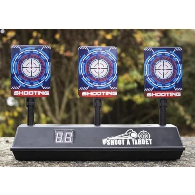 Image of Garden Mile Electronic Digital Target Shooting Games for Nerf Guns with Sound Effect Eco Friendly Auto Reset Intelligent Light Self Standing Outdoor Children&#039;s Toy 3 Targets