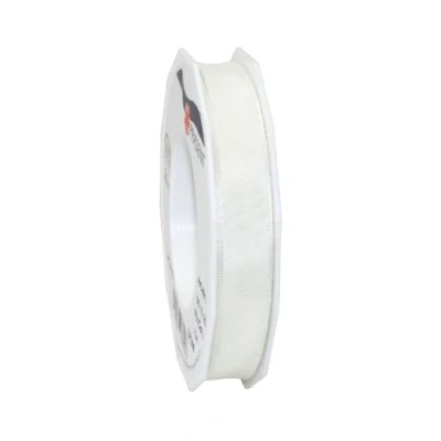 Image of C.E. Pattberg DREAM Ribbon With Wired Edges talc white, 20 m Gifts Band For Colourful Presents, 15 mm Width, Decorative Christmas, Easter, Baby Showers, Wedding Etc Easy To Form