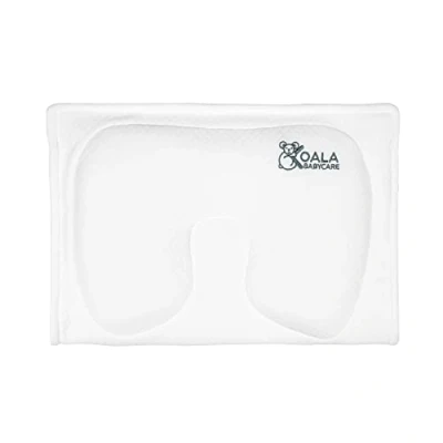 Image of KOALA BABYCARE Breastfeeding Plagiocephaly Baby Pillow in Memory Foam to Help Prevent and Treat (Flat Head Syndrome) with Exchangeable Pillowcases (with 2 Spare) White