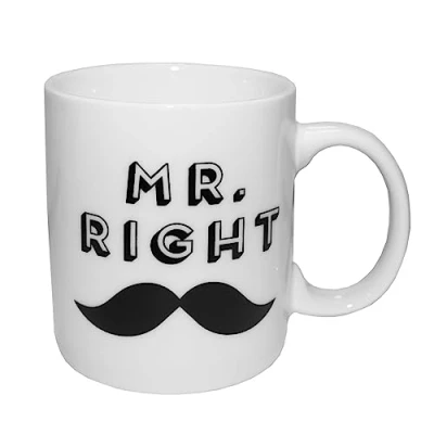 Image of Widdle Gifts Wedding or Anniversary White Novelty Mug Mr Right Boxed Mug, Also Ideal Birthday Christmas Idea