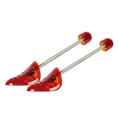 Image of Kaps Premium plastic shoe trees with holes air circulation mens shape, Men UK 6 12, EU 40 46, Red
