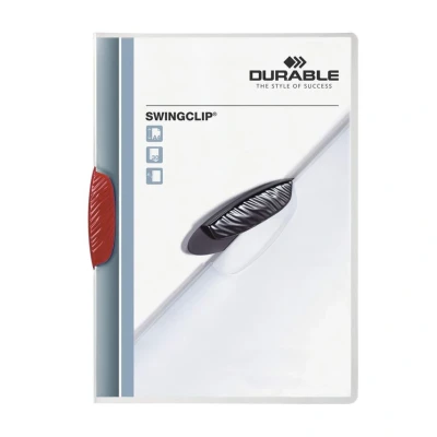 Image of Durable SwingClip, A4 Clip Folder with 30 Sheet Capacity, Red, Box of 25