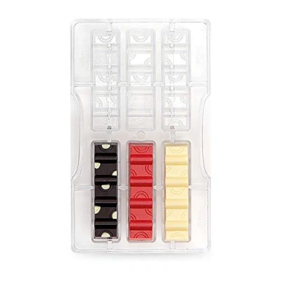 Image of DECORA 0050144 Circle BAR Chocolate Mould 6 Cavities 83 X 21 12 H MM, Policarbonato, Bright