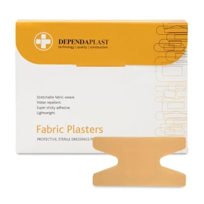Image of Dependaplast Advanced Fabric Plasters Anchor Hi Tech Lightweight, Water Repellent, Flexible, Super Sticky Adhesive Box of 50