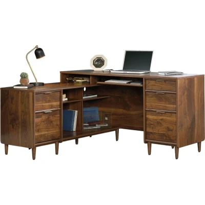 Image of TEKNIK Clifton Place L shaped Desk Grand Walnut