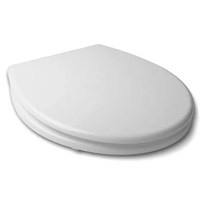 Image of TATAY Toilet seat in MDF, resistant and solid material. White with glossy finish.