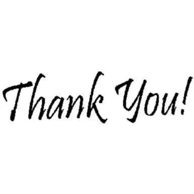 Image of Celebration and Occasion Stamps Thank You! Stamp, Black