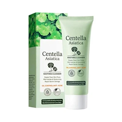 Image of Sensitive Skin Face Wash 3.5oz Hydrating Facial Cleanser Soothing Oil Centella Asiatica Daily For Normal To Dry Woteg