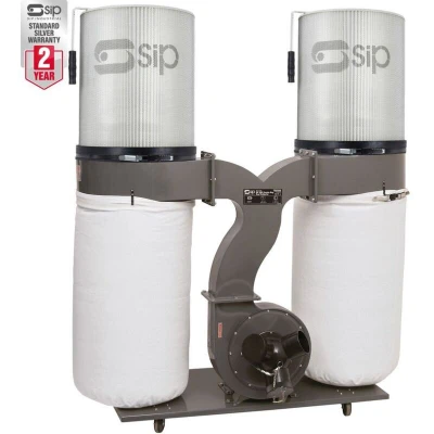 Image of SIP 3HP Double Bag Dust Collector Package