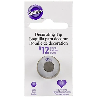 Image of Wilton 418 12 Round Tip, Carded, Stainless Steel