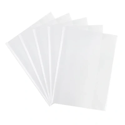 Image of EXERZ A4 Exercise Book Cover 5pcs Clear, Water Resistant, Slip On Protective Jackets for Notebook, Sleeve, PP (A4 x 5)