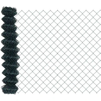 Image of vidaXL Chain Link Fence Green 1x25 m Steel
