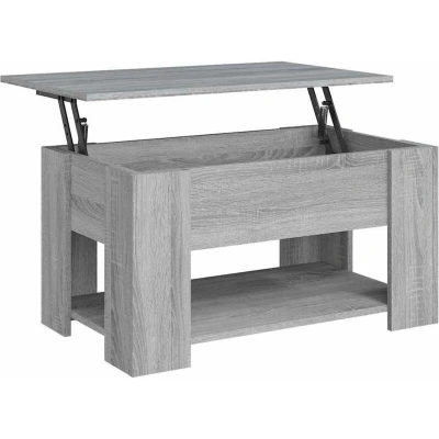 Image of vidaXL Coffee Table Grey Sonoma 79x49x41 cm Engineered Wood