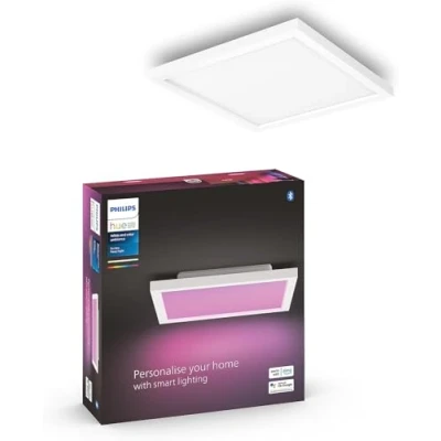 Image of Philips Hue White and Colour Ambiance Surimu Smart LED Panel Light [Square 27W] for Indoor Home Lighting, Wall, Ceiling, Bedroom, Livingroom.