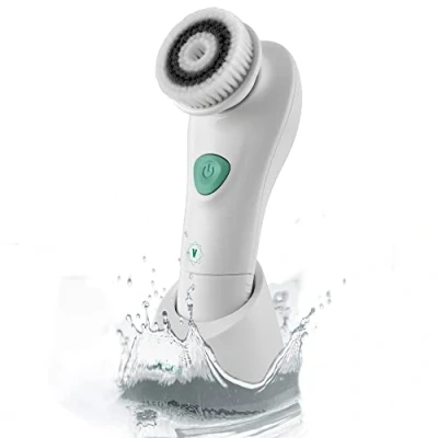 Image of Venga! Electric Facial Cleanser, Soft Bristle Brush, 2 Speed Settings, 6 Oscillation, IPX5 Water Resistant, VG FAC 3000 BU
