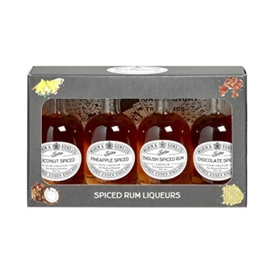 Image of Tiptree Miniature Rum Liqueurs Box, 25% ABV 4x5cl