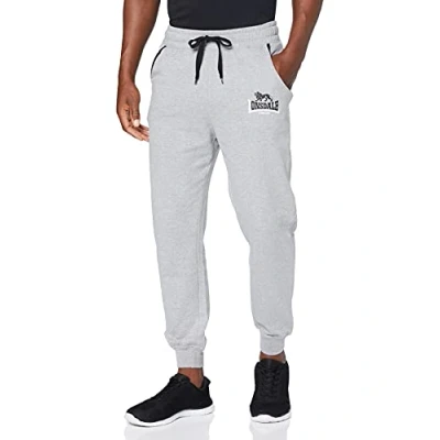Image of Lonsdale Men&#039;s Two Tones Regular Fit Jogging Pants, Grey (Steingrau), Small