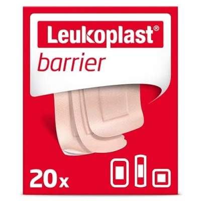 Image of Leukoplast 7645405 Barrier Wound Dressing Waterproof Breathable First Aid Plasters for Cuts &amp; Blisters on Fingers, Toes, Heels 20 PCs, Tan
