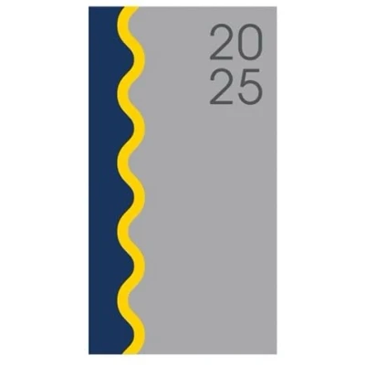 Image of 2025 Week To View Diary Slim And Fashion Girls Ladies Ribbon (Pastel With Elastic Orange)