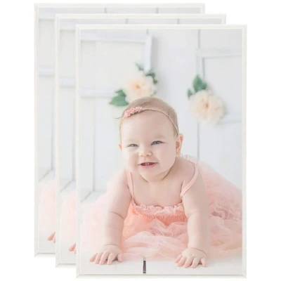 Image of vidaXL Photo Frames Collage 3 pcs for Wall or Table Silver 70x90cm MDF