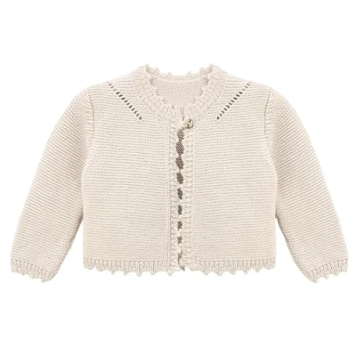 Image of Lilax Baby Girls&#039; Long Sleeve Shrug, Knit Girls Cardigan, Childrens Bolero Beige