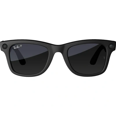 Image of RAY BAN Meta Wayfarer (Large) Smart Glasses Matte Black, Polarised Gradient Graphite