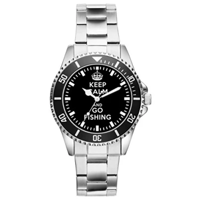 Image of KIESENBERG Keep Calm and go Fishing Watch Men Jewelry Gift Present for 1575