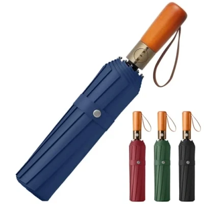 Image of Foldable Umbrella, Open Close Automatic Pocket Lightweight Design, Windproof and Rainproof Folding Umbrella for Men Women (Blue)