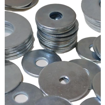 Image of RADSO M8 (8mm x 38mm) Flat Penny Washers Mudguard Fender Repair Premium Mild Steel, Zinc Plated DIN 9021 Inside Hole 8mm, Outside Diameter 38mm Pack of 20