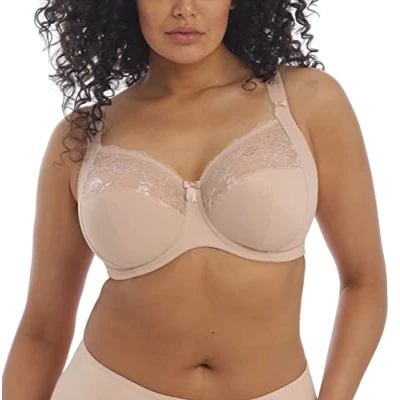 Image of Elomi Women&#039;s Morgan Underwire Banded Stretch Lace Full Coverage Bra, Sahara, 44 FF UK
