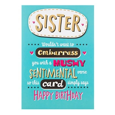 Image of Hallmark Sister Birthday Card &#039;Sentimental&#039; Medium