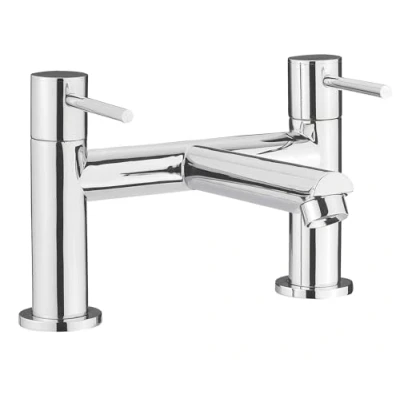 Image of Nuie FJ313 Series Two ǀ Modern Bathroom Round Bath Filler Tap, 226 x 142 146mm, Chrome